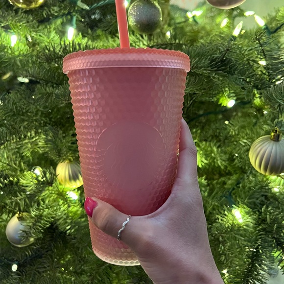 BRAND NEW WITH TAGS! STARBUCKS pink lemonade soft touch studded tumbler set - Picture 2 of 7